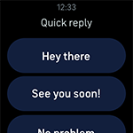 Quick reply text options